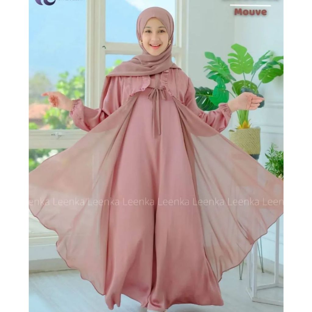 [ BEST SELLER ] Cradenza Dress + FASMINA Gamis Wanita anak Terbaru 2023 Elegan Gamis anak Kekinian V