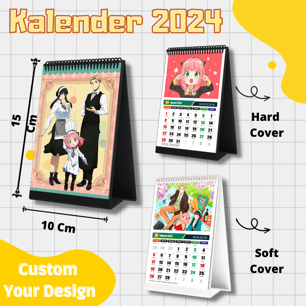 

Calendar / kalender meja 2025 Anime Spy X family / menerima Custom kalender