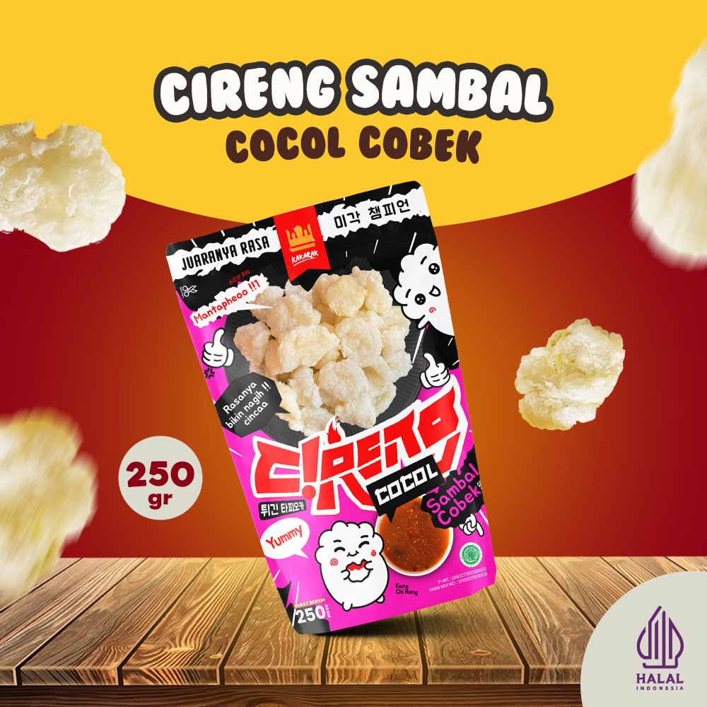 

Kakarak - Cireng Aci Goreng Sambal Cobek Spesial Bandung - 250gr