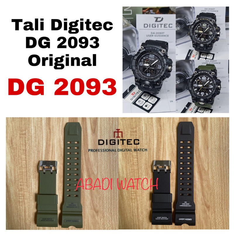 Strap Tali Jam Tangan Rubber Digitec DA DG 2093 DA-2093t DG2093 DG-2093 Original