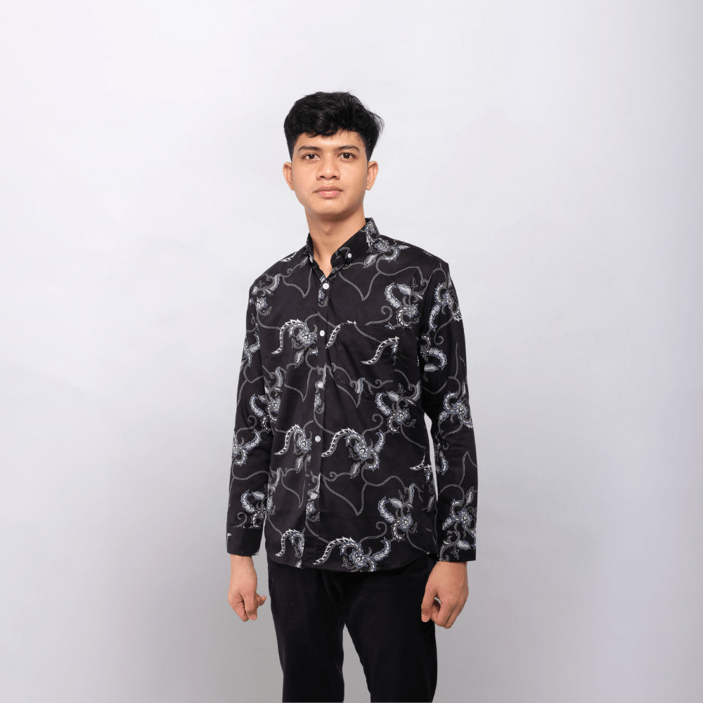 KYBOST VERTUCCI Kemeja Batik Pria Katun Premium Lengan Panjang Slimfit BTK056