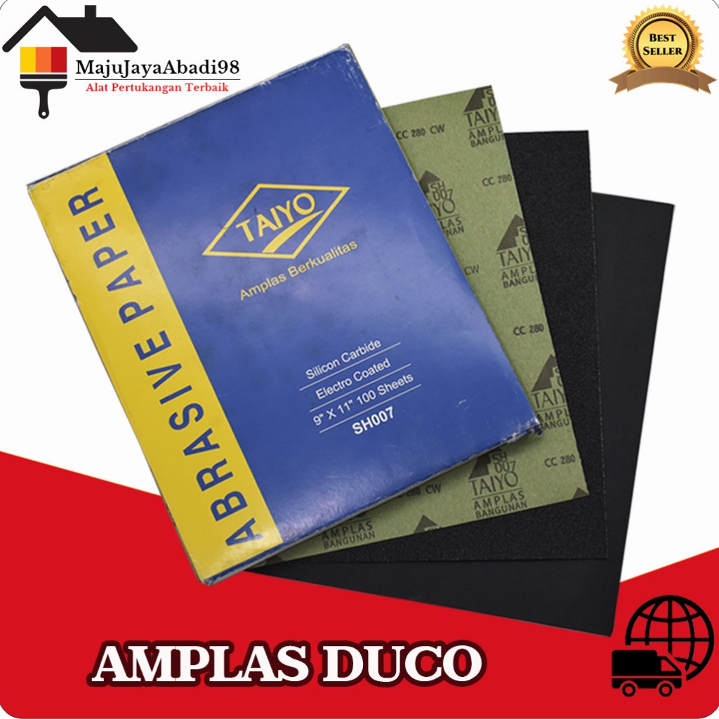 Malvin / Toyosaki / Taiyo / Amplas Duco / Kasar Halus / Professional Sandpaper Waterproof / Abrasive