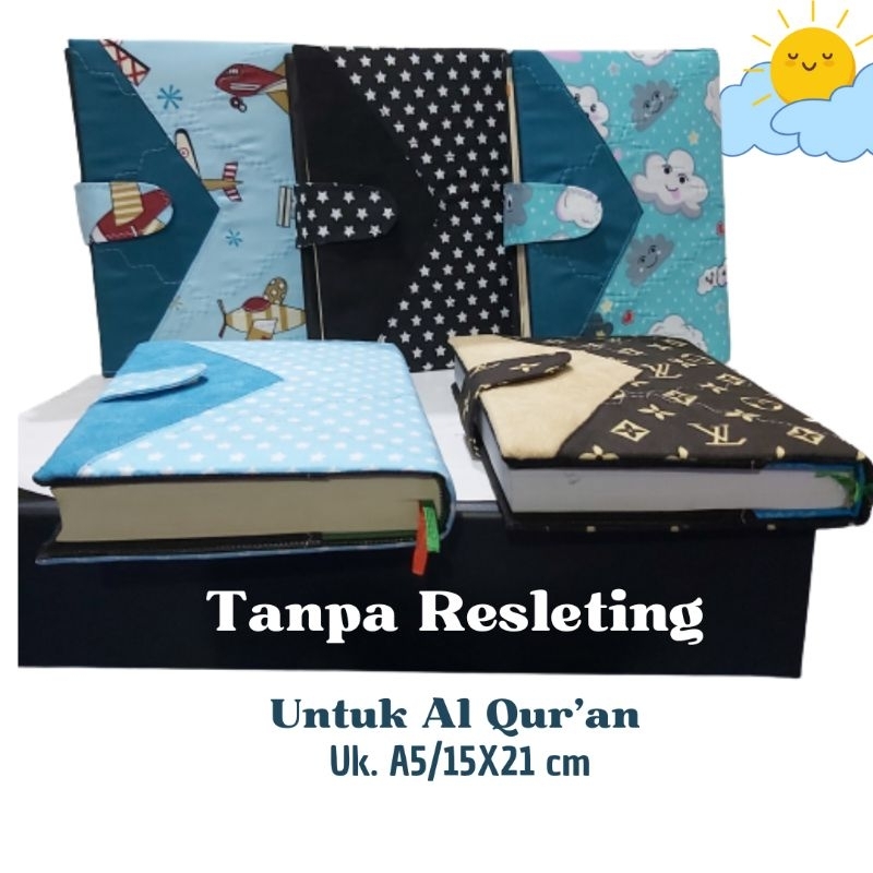 

Sampul saja - Cover Al Quran Anak A5 / 15 x 21cm Katun Soft Cover - Sarung Al Qur'an Kancing Sedang - Sampul Alquran Bisa dicuci - Casing Al Quran Coklat Toska Hitam Bintang Biru Bintang - Cover Quran pakai nama