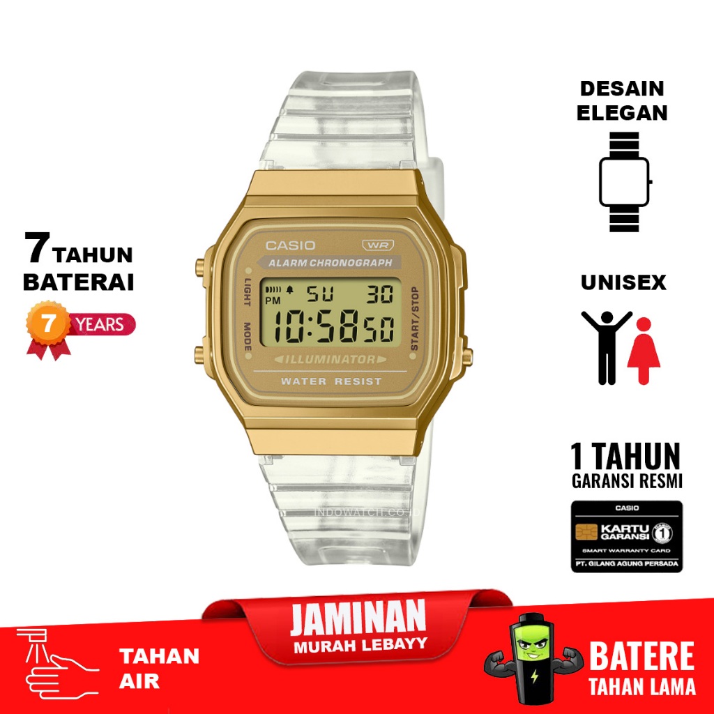 Casio A168XESG-9A A168 a168 jam tangan original garansi resmi