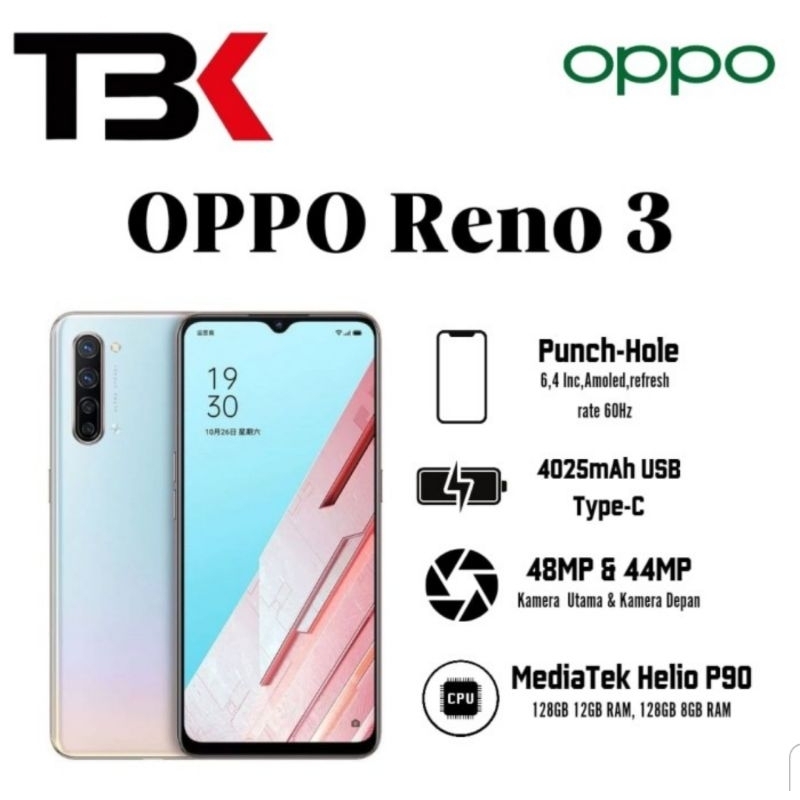 Oppo Reno 3 Second  Fullset Garansi