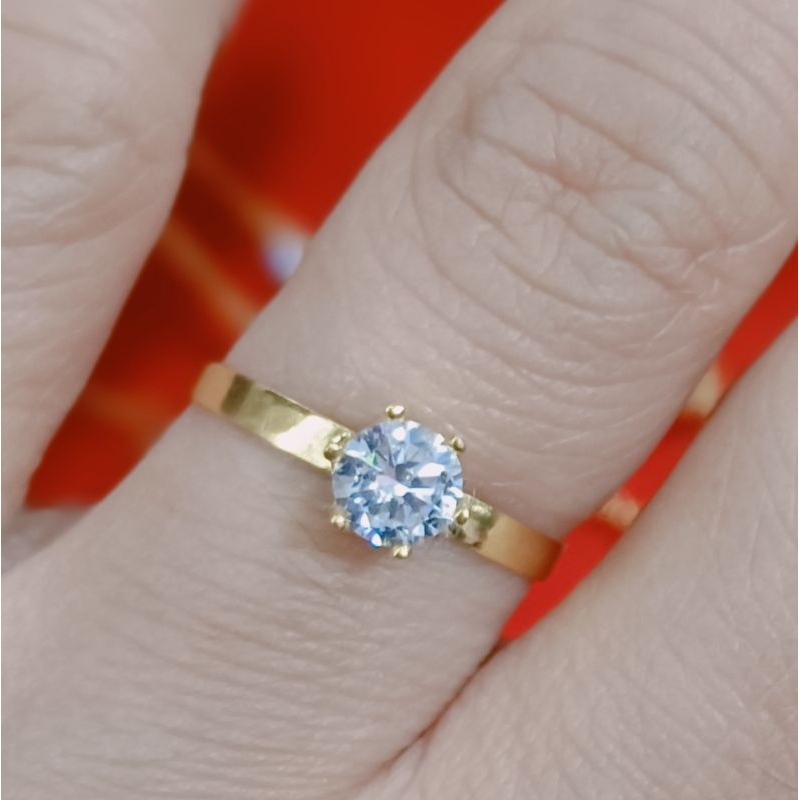 cincin soliter emas asli kadar 4k 1.10.gram