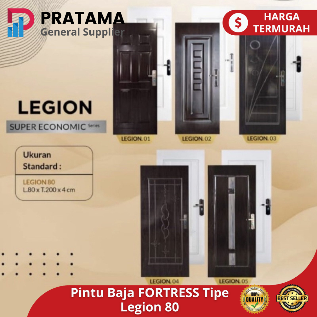 Pintu Baja FORTRESS Tipe Legion 80x200cm | surabaya