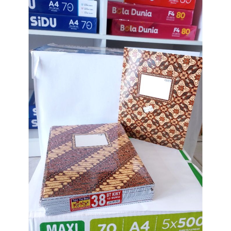 

(1PCS) BUKU TULIS KWARTO KIKY 38 BATIK ECER/SATUAN