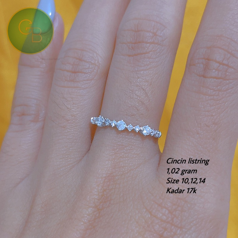 cincin listring - kadar 17k - Gelbo gold