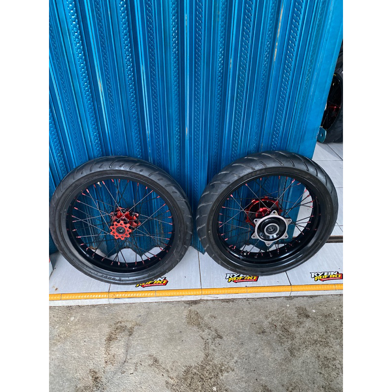 VELG SET BAN SET SUPERMOTO CRF UKURAN 250/300