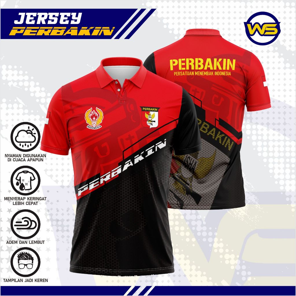 JERSEY POLO PERBAKIN FULLPRINT / WANGKI PERBAKIN FULLPRINT / JERSEY KERAH PERBAKIN