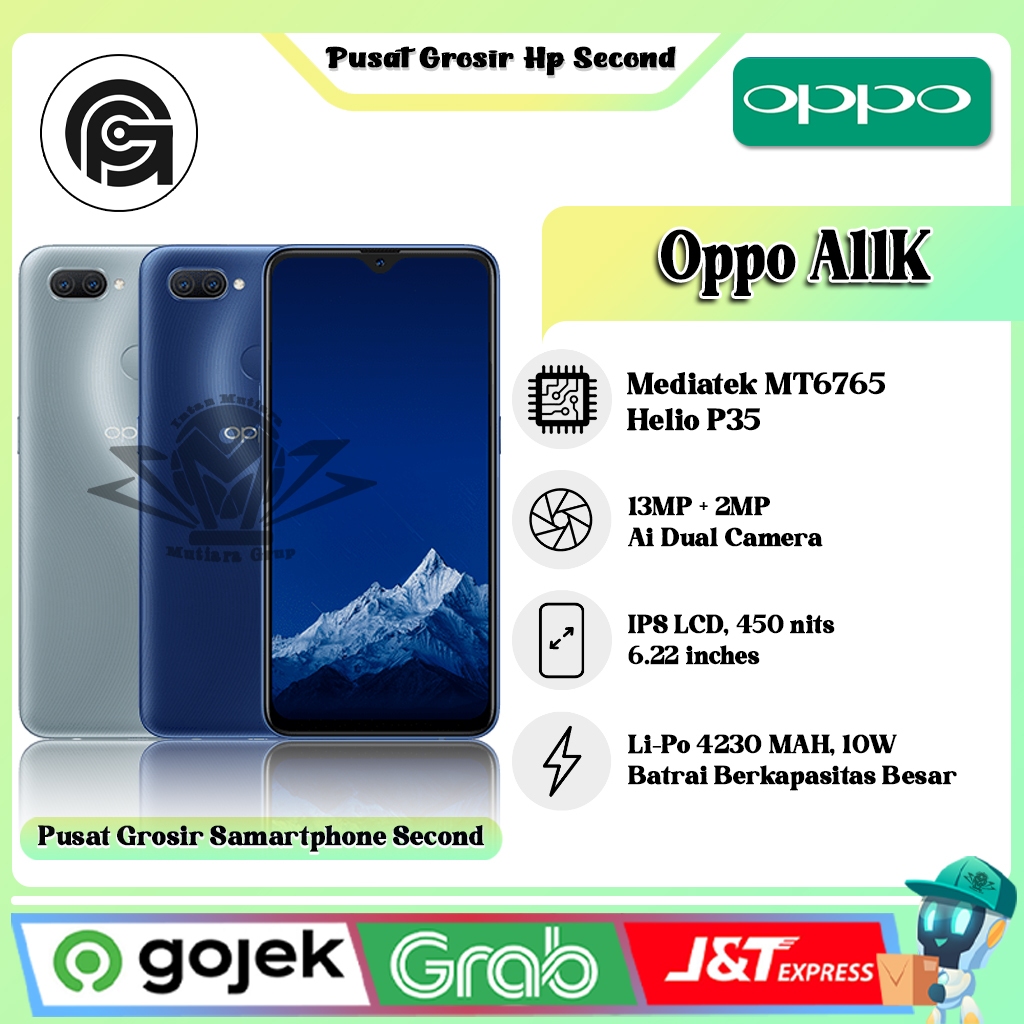 Oppo A11K Ram 2 Rom 32 GB (SECOND)