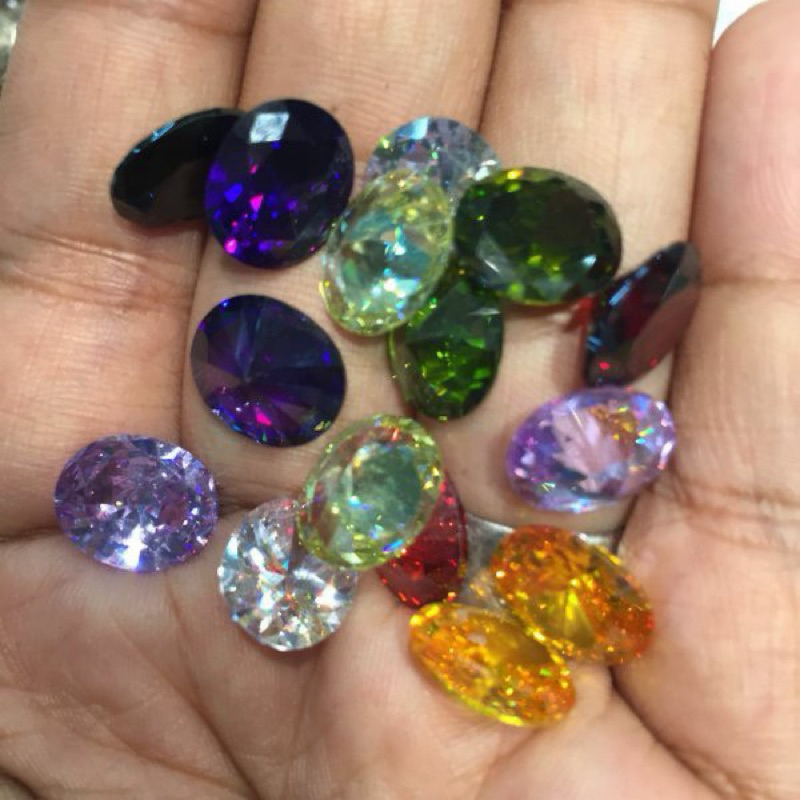 Amerikan Diamond 8x10 mm cutting oval harga satuan