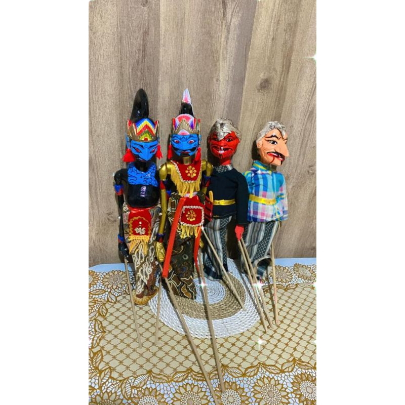 WAYANG GOLEK/WAYANG GOLEK SET/BIMA,GATOT KACA,CEPOT,DEWALA/HIASAN/KERAJINAN/MAINAN ANAK(SUDAH DAPAT 