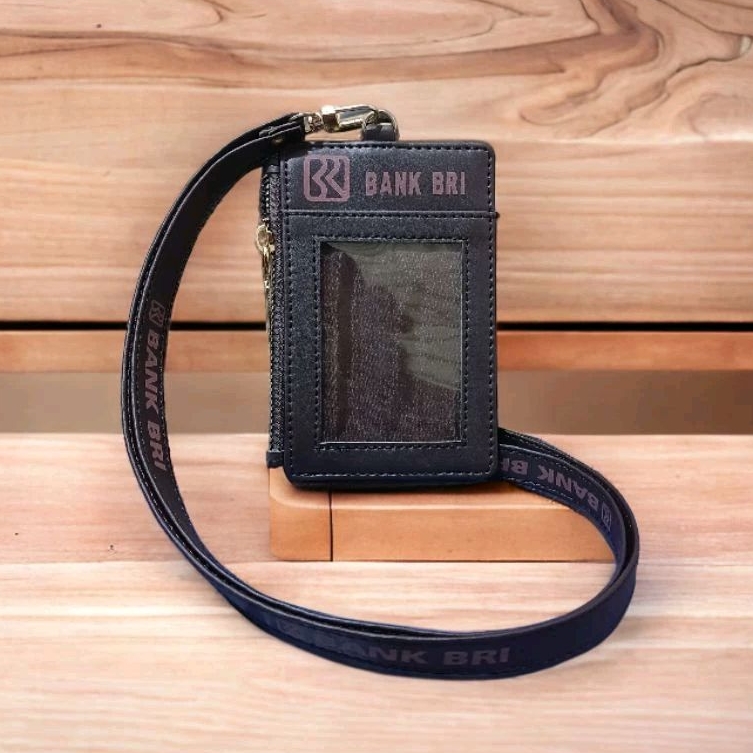 

Tempat id card kulit Dompet kulit lanyard -Tempat id card bank bri kulit.