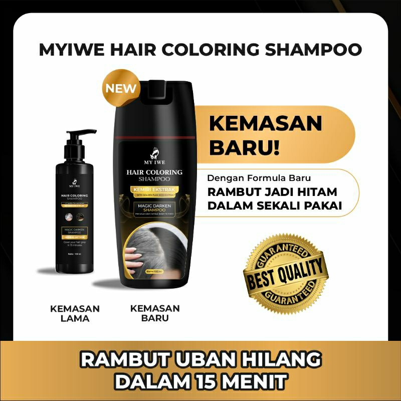 My Iwe Hair Coloring Black Shampo | Magic Darken Shampo | Shampo Anti Uban