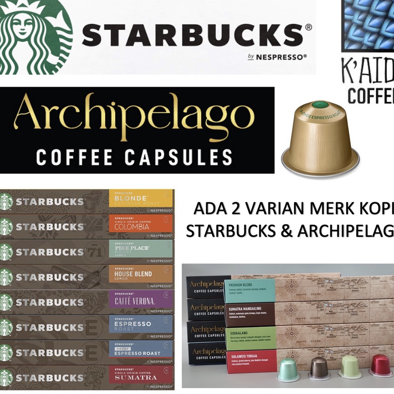 

Kirim Langsung Archipelago Nespresso Starbucks Coffee Capsule Capsules Kopi Kapsul Harga Murah