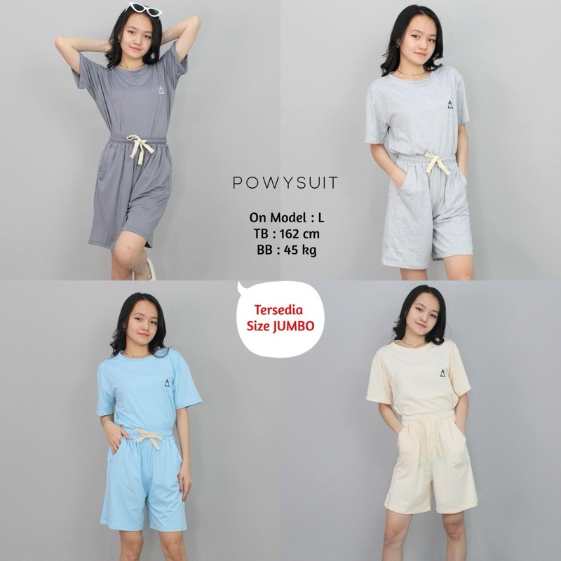 Setelan Wanita One set | Setelan Kaos Polos | Setelan Lengan Pendek Celana Pendek
