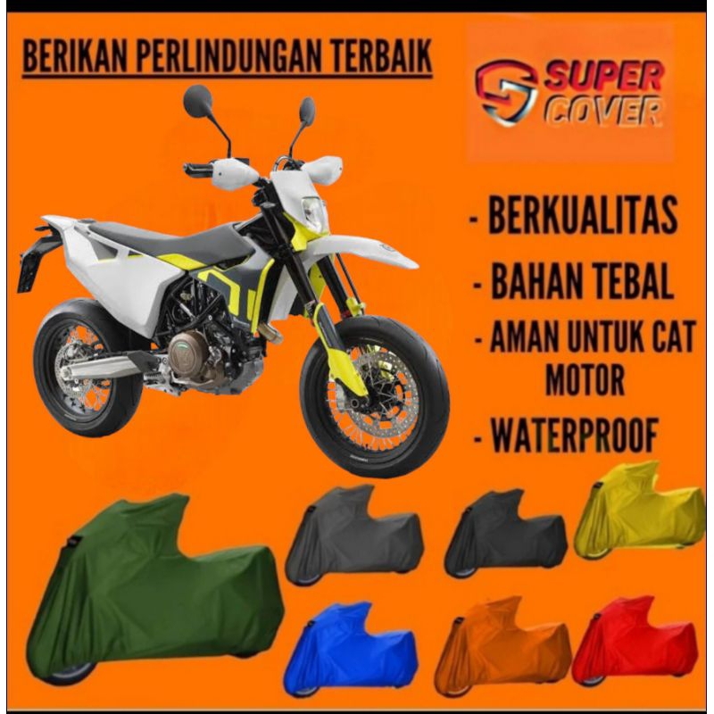 PREMIUM COVER MOTOR/SARUNG MOTOR/TUTUP MOTOR/SELIMUT MOTOR XTREME OUTDOOR HUSQVARNA SUPERMOTO 701 SU