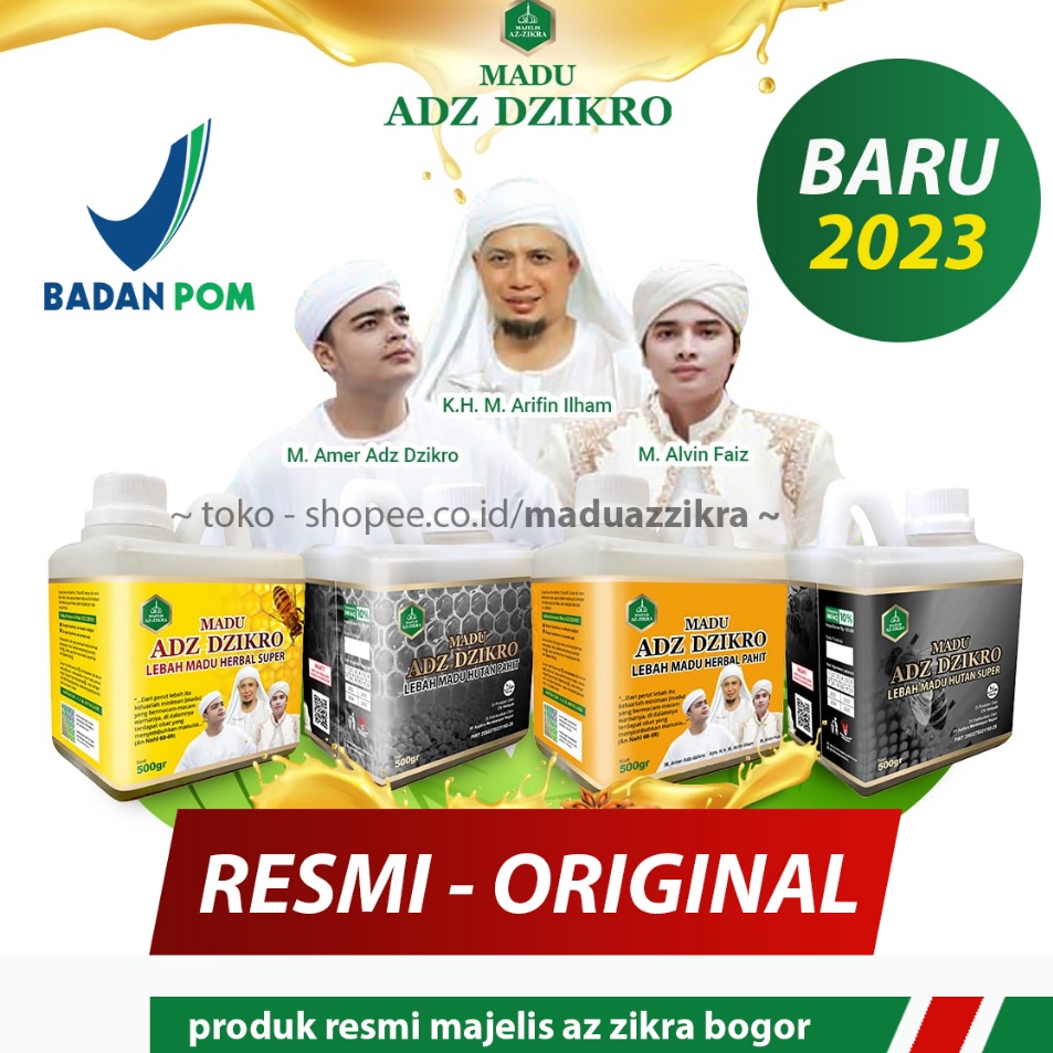 

Promo Madu Adzikra Herbal Super Original Hitam Pahit Az Zikra Asli 100% 500 gr Ready Stock