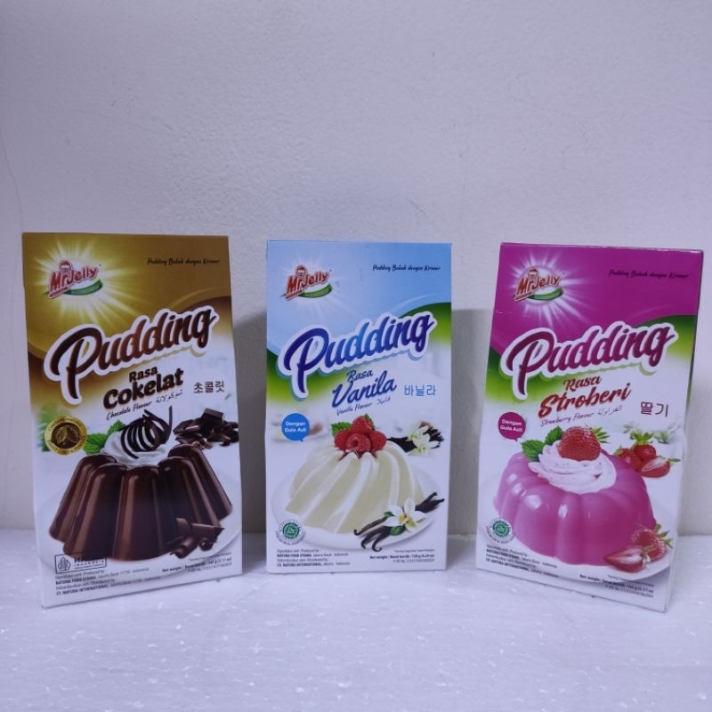 

Mr Jelly Pudding Coklat / Vanila / Strawberry 145g