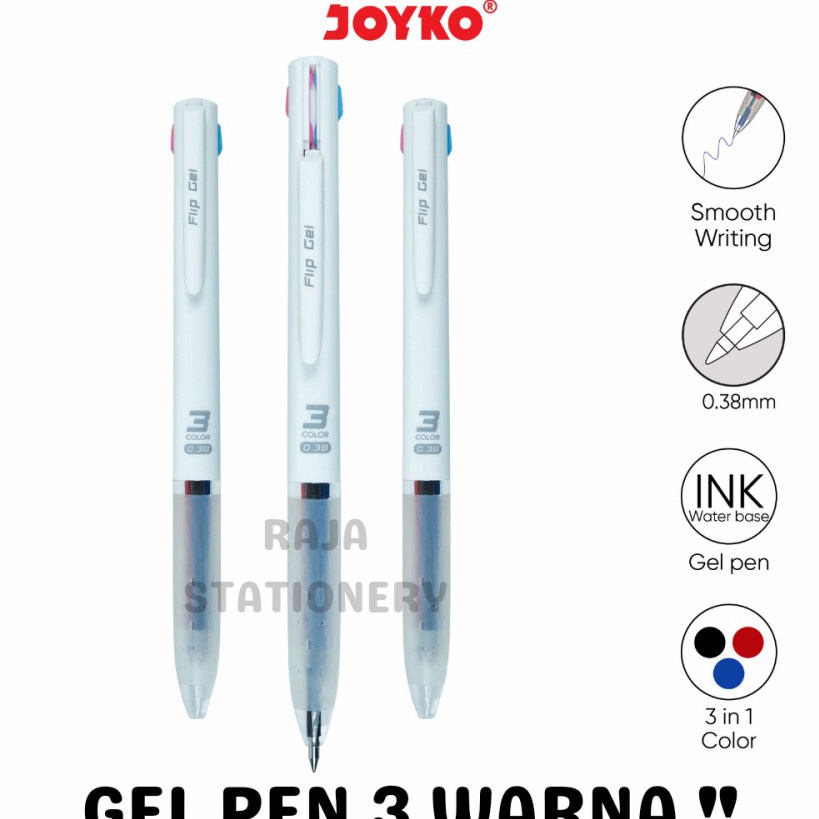 

Kirim Langsung JOYKO GEL PEN 3 COLOURS FLIP / PULPEN PEN JOYKO 3 WARNA 3 INI 1 MURAH BERKUALITAS GP-339