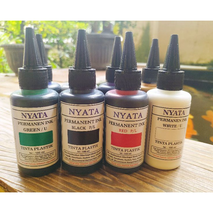 

[KODE YRAUP] TINTA SETEMPEL PAD/ MANUAL PERMANENT ,MEDIA PLASTIKC ,isi100ml, ready 9 varian warna