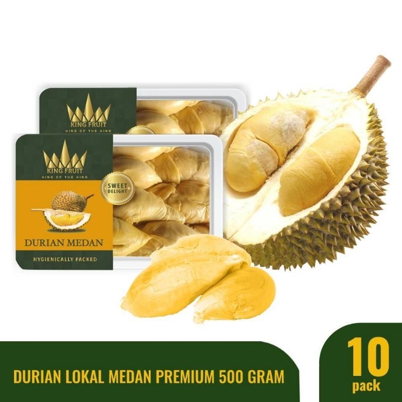 

10 Pack Durian Musang King Fruit Lokal Super Premium Frozen Duren Medan Kupas