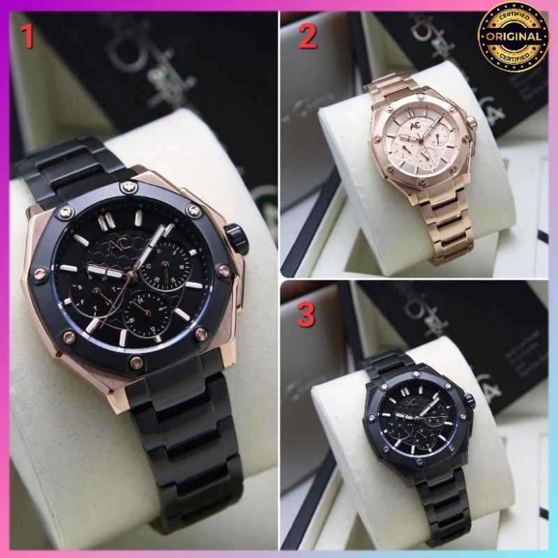 ORIGINAL GARANSI RESMI 1 TAHUN JAM TANGAN WANITA ALEXANDRE CHRISTIE ANALOG RANTAI STAINLESS STEEL AR