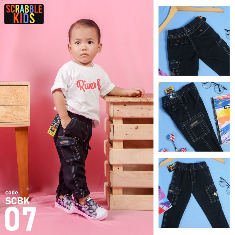 Celana Panjang Cargo Anak laki-laki 1-6tahun/Cargo pant kids by SCRABBLE KIDS