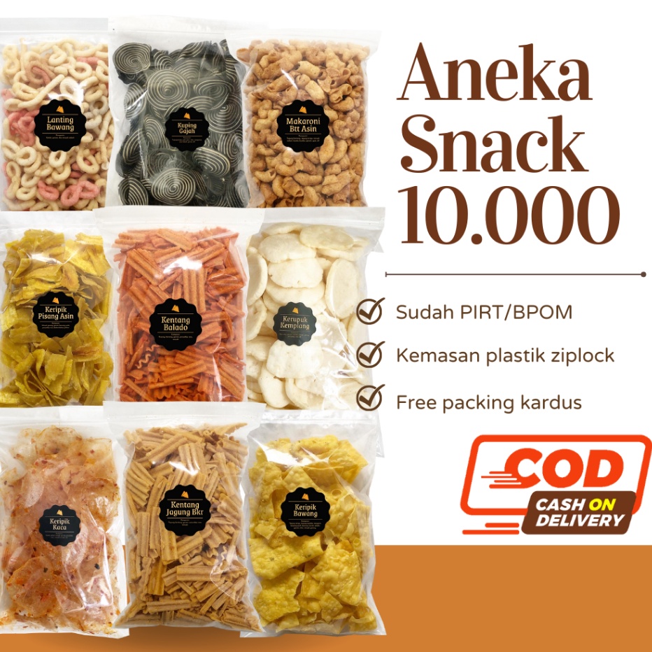 Stock Banyak [DELISH SNACKS] Aneka Snack Serba 10.000 Bebas Pilih / Cemilan Camilan Makanan Ringan Murah 10 RIBU ➚➹✲