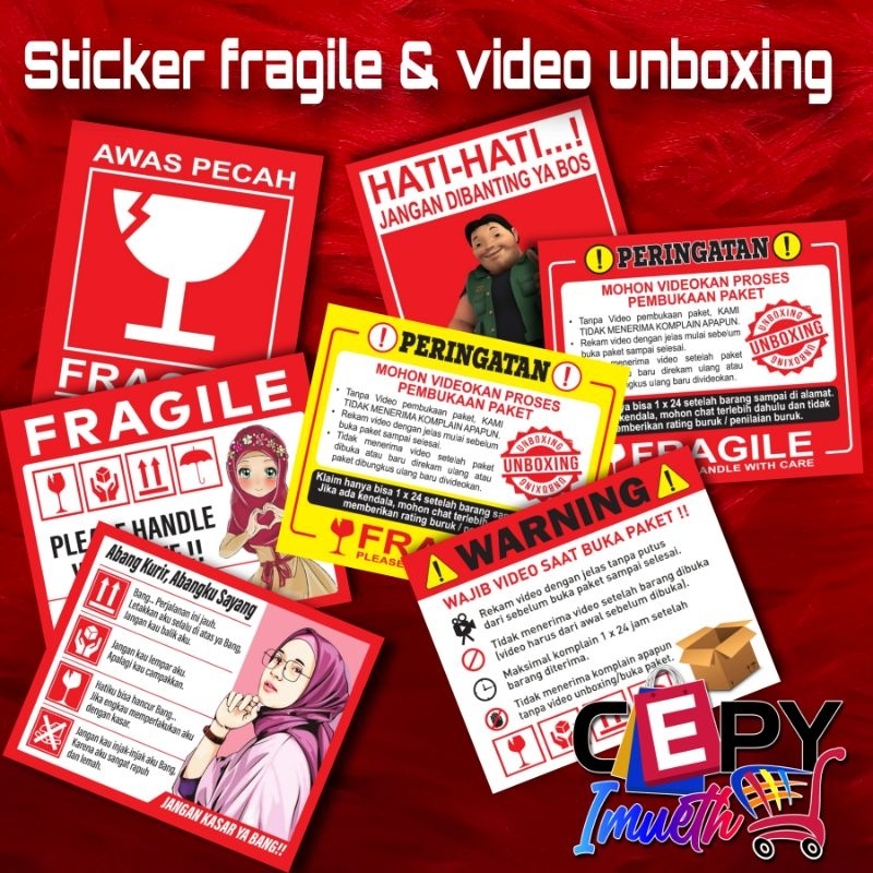 

Stiker FRAGILE & Video unboxing