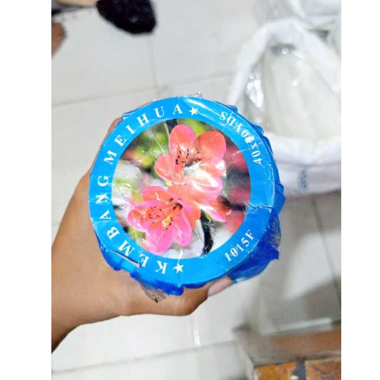 [1 roll] Kain Keras Kembang Meihwa 15F Lem Tipis 50yard - Kain Keras Tipis 15F Lem - Kain Keras Lem 