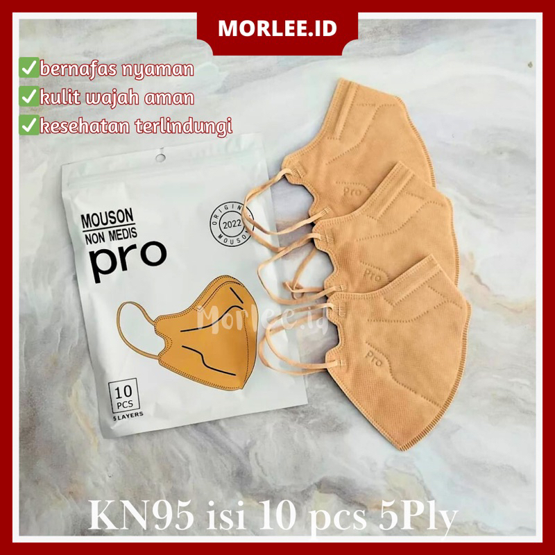 MASKER KN95 MOUSON PRO / MASKER MEDIS KN 95 PRO MOUSON ISI 10pcs/PACK