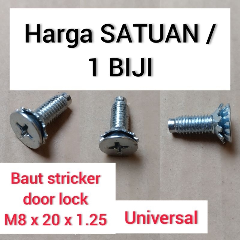 BAUT STRIKER DOOR LOCK PINTU MOBIL CARRY/FUTURA/T120SS DLL BAUD STRICKER DORLOK UNIVERSAL M8X20X1.25