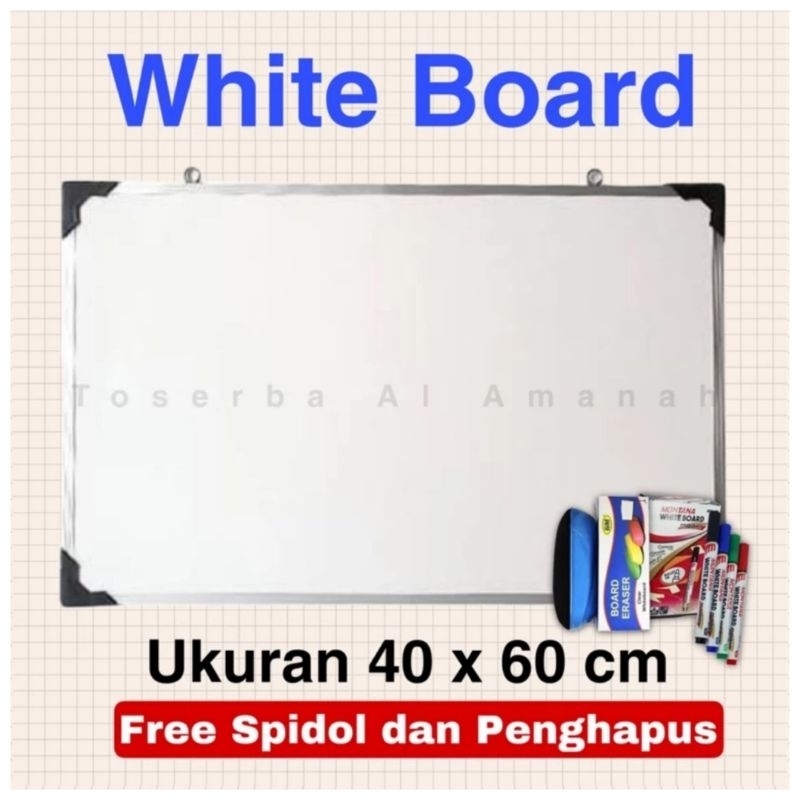 

Papan Tulis 60 x 40 / White Board