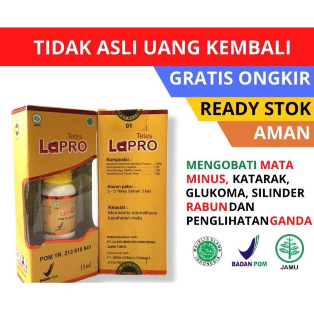 Tetes La Pro tetes mata asli LaPro obat herbal mengatasi katarak silinder minus plus kabur glukoma g