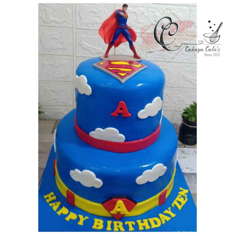 

Superman Cake / Kue Ulang Tahun Superman / Kue Ultah Custom