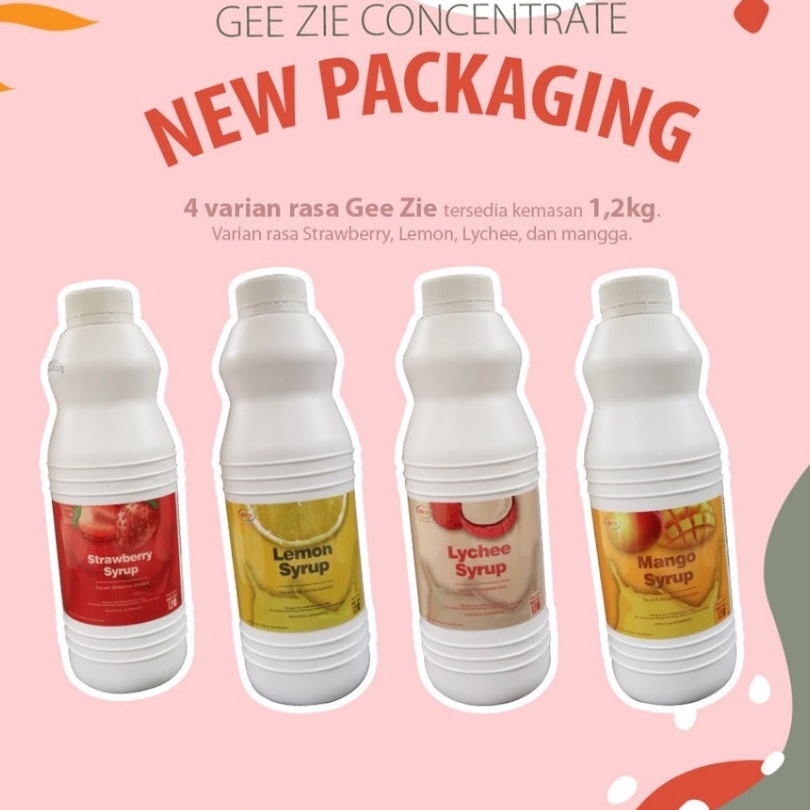 

[KODE PRODUK S0IE98370] Geezie Syrup 1,2Kg / Sirup konsentrat Concentrate ALL VARIAN Enak