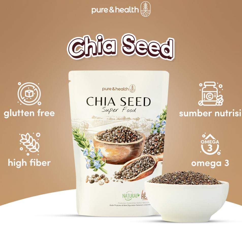

Ready Stok Chia Seed 250 grams Organik Black Chiaseed Diet Original Natural Super Food ➨➤✹✴