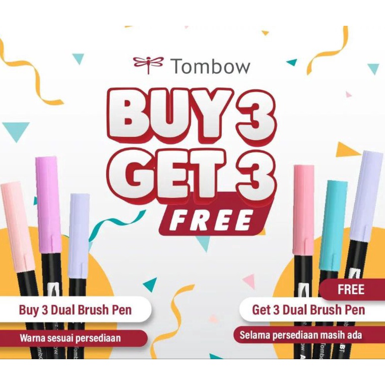 

R3@dy Stok BELI 1 1 MINIMAL BELI 3 ABT TOMBOW DUAL TIP BRUSH PEN ART MAKER SPIDOL KUAS KALIGRAFI CAT AIR WARNA Must Buy