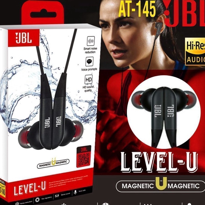 Jual HF HEADSET JBL AT-145 LEVEL U SUPER BASS PACKING IMPORT Laris
