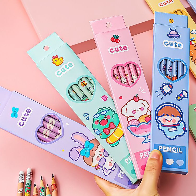 

Produk Pensil Set/Alat Tulis HB isi 6 Pcs dengan Karakter Lucu