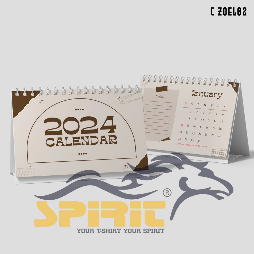 

Kalender meja tahun 2024 / kalender duduk aestetik full color hiasan meja tahun 2024