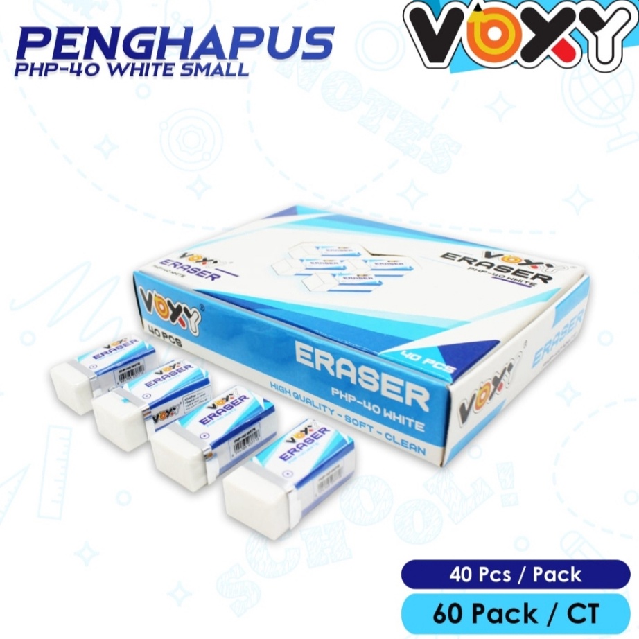 

Ready 1 Pack 40 pcs Penghapus Pensil Mikimoto / Voxy / GM