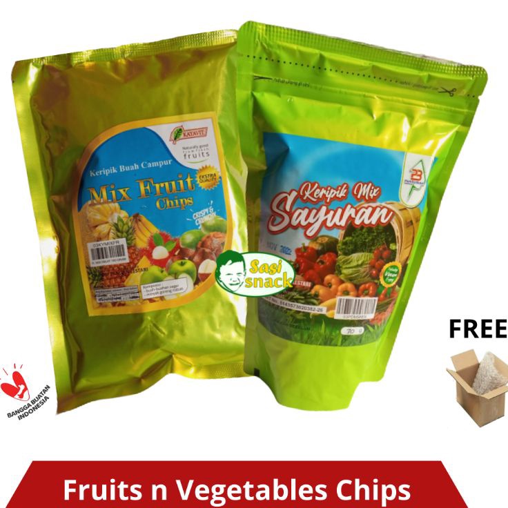 

Paling Popular Keripik Mix Buah dan Mix Sayur Kualitas Super 80 gr Ready