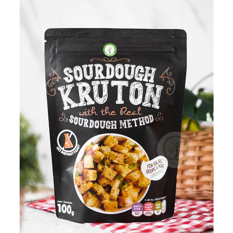 

[♢U14<] SOURDOUGH KRUTON - SAVORY BAKED BREAD WITH REAL SOURDOUGH METHOD 100GR You can buy