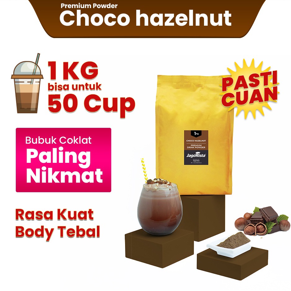 

Harga Termurah Jagorista - 1 KG Premium GOLD Choco Hazelnut ( Bubuk Minuman / drink Powder ) Terlaku.