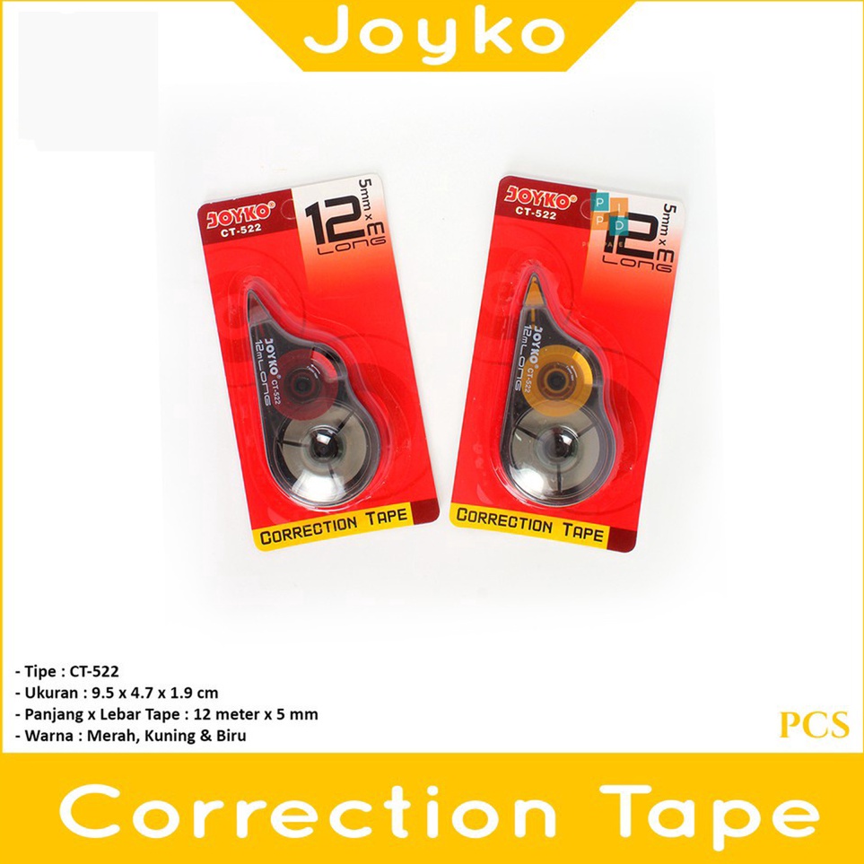 

★★★★ JOYKO - Correction Tape CT-522 5mm x 12m Tipe X Roll - Pcs