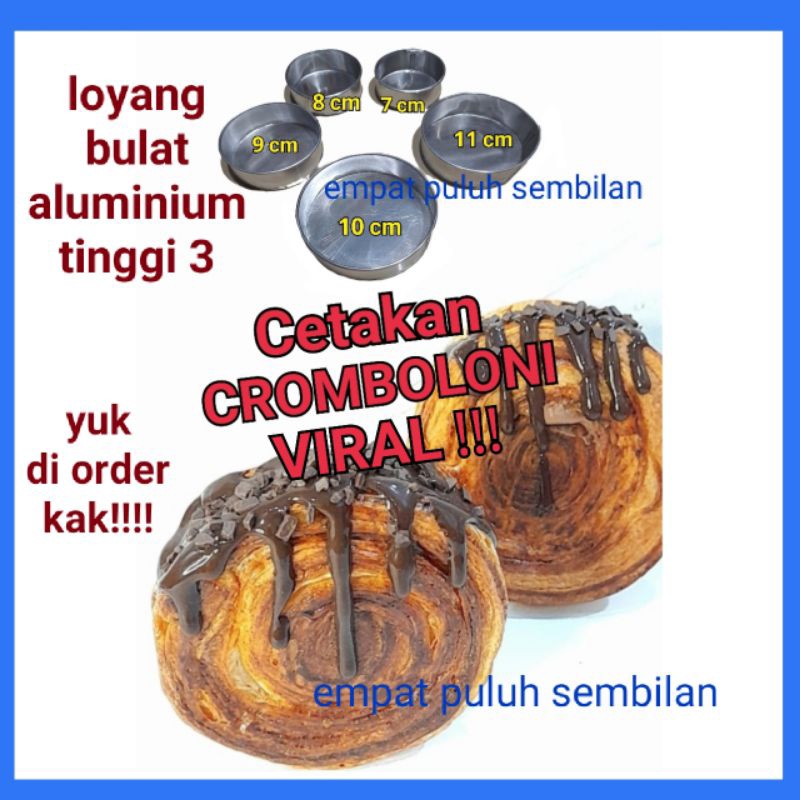1 set Loyang bulat tinggi 3 / 1 biji loyang kue hati / loyang kue bulat kecil / cetakan tart mini / 